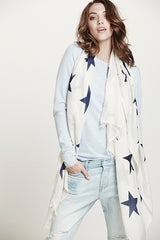 Star Scarf | Ivory + Navy