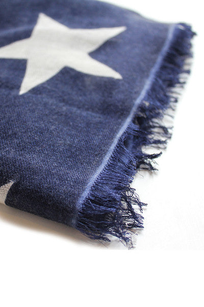 Navy online star scarf